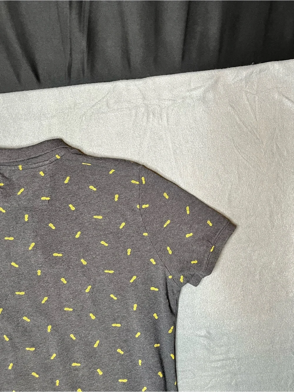 Banana Republic Men’s Charcoal Polo with Yellow Micro Pattern